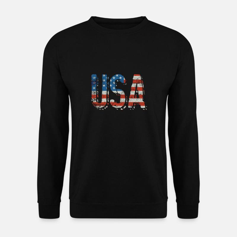 USA - Unisex Pullover - Schwarz