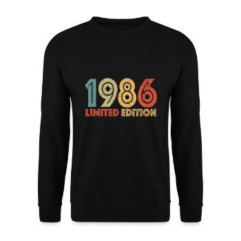 Limited edition 1986 - Unisex Sweatshirt - black - Front - Alina (178cm) & Michal (187cm)