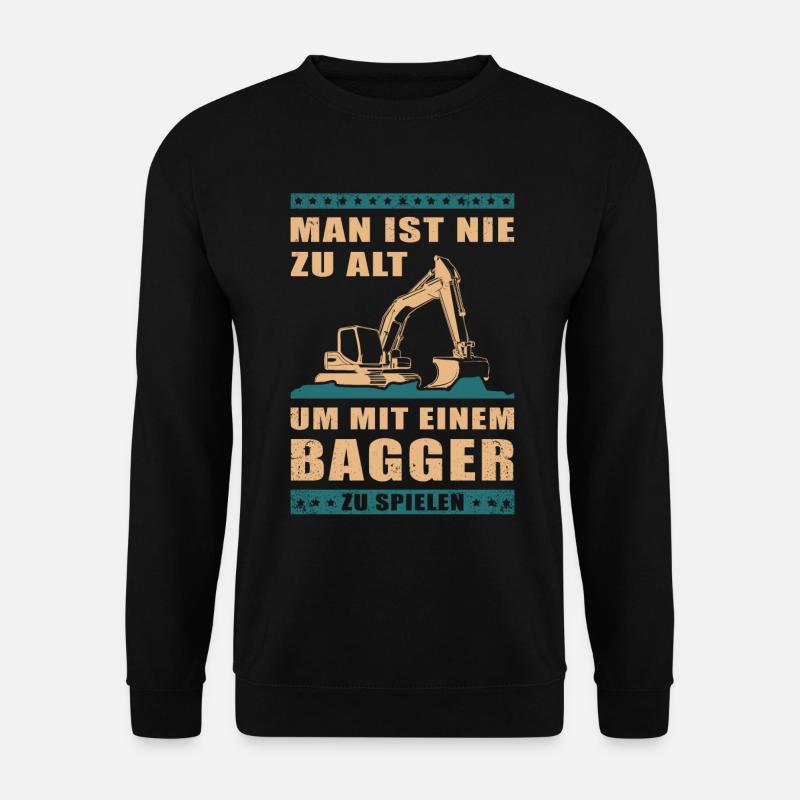 Baggerfahrer Baggerführer Baggern Bagger Geschenk - Unisex Pullover - Schwarz