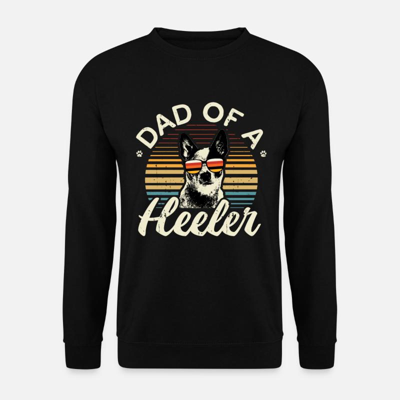 Australian Cattle Dog Papa Hundebesitzer Geschenk - Unisex Pullover - Schwarz