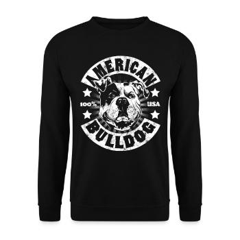 American Bulldog - Unisex Pullover - Schwarz - Vorne - Alina (178cm) & Michal (187cm)