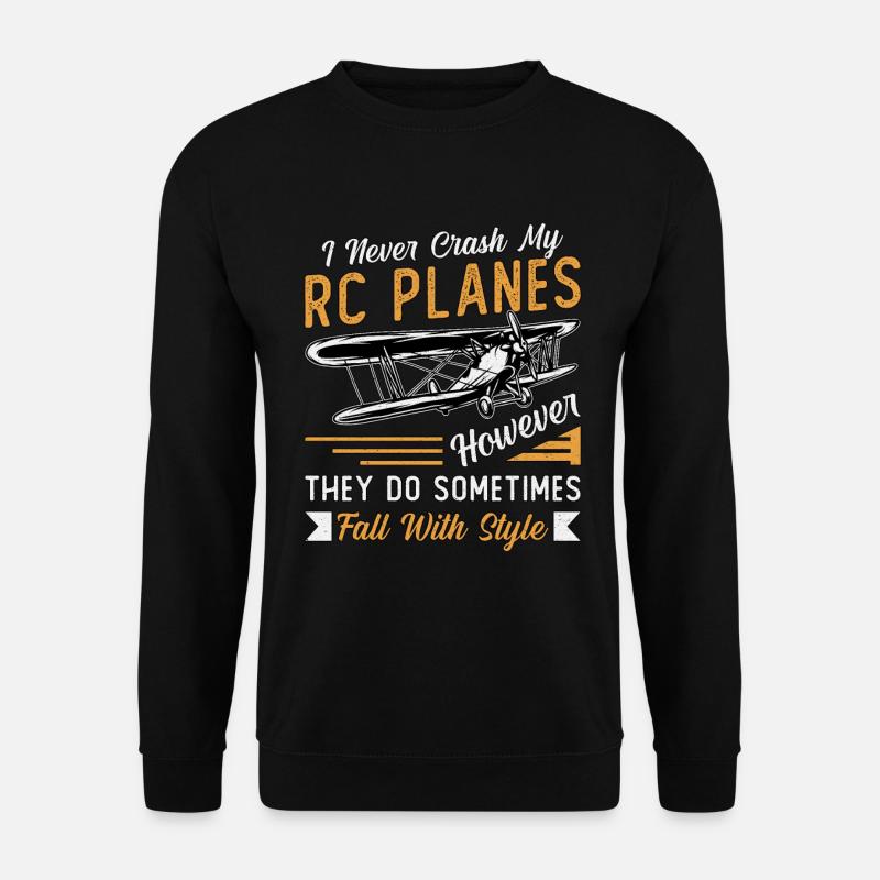 RC Model Airplane Model Airplane RC Fly Gave - Unisex sweater - sort