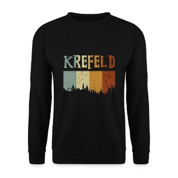 Krefeld - Unisex Pullover - Schwarz - Vorne - Alina (178cm) & Michal (187cm)