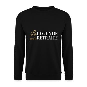 La légende prend sa retraite - Unisex Pullover - Schwarz - Vorne - Alina (178cm) & Michal (187cm)