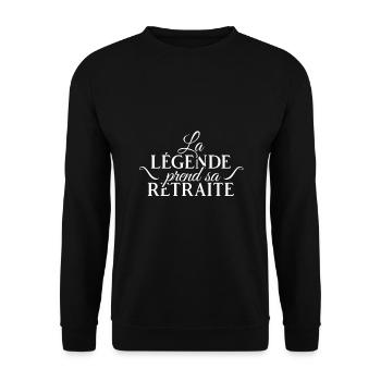 La légende prend sa retraite - Unisex Pullover - Schwarz - Vorne - Alina (178cm) & Michal (187cm)