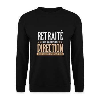 Nouvelle direction à la retraite Petits-enfants - Unisex Pullover - Schwarz - Vorne - Alina (178cm) & Michal (187cm)