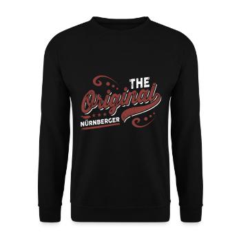 The original Nürnberger - Unisex Pullover - Schwarz - Vorne - Alina (178cm) & Michal (187cm)