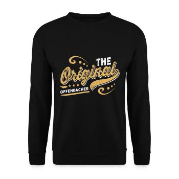 The original Offenbacher - Unisex Pullover - Schwarz - Vorne - Alina (178cm) & Michal (187cm)