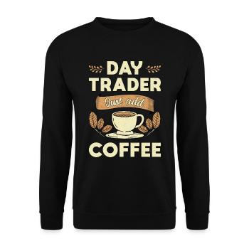 Actions marché boursier trader négociation boursière cadeau - Sweat-shirt Unisexe - noir - Devant - Alina (178cm) & Michal (187cm)