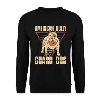 American Bully Dog Dog Owner Gift - Unisex Sweatshirt - black - Front - Alina (178cm) & Michal (187cm)