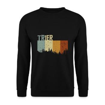 Trier - Unisex Pullover - Schwarz - Vorne - Alina (178cm) & Michal (187cm)