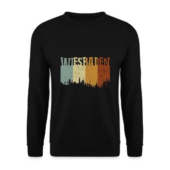 Wiesbaden - Unisex Pullover - Schwarz - Vorne - Alina (178cm) & Michal (187cm)
