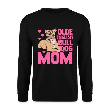 Olde English Bulldog mom cadeau propriétaire de chien - Sweat-shirt Unisexe - noir - Devant - Alina (178cm) & Michal (187cm)