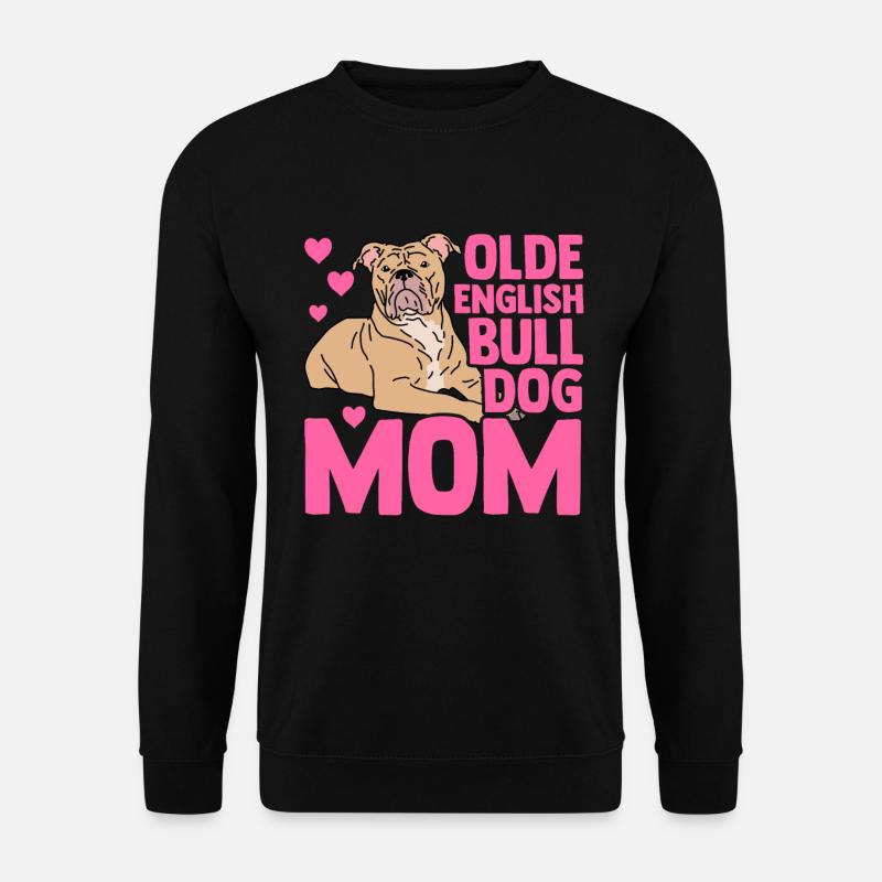 Olde English Bulldog Mom Hundebesitzer Geschenk - Unisex Pullover - Schwarz