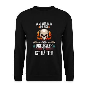 Drechsler Tischler Drechseln Drechselbank - Unisex Pullover - Schwarz - Vorne - Alina (178cm) & Michal (187cm)