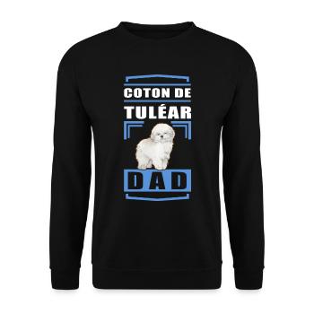 Coton de Tuléar Papa | Chien propriétaire de chien cadeau - Sweat-shirt Unisexe - noir - Devant - Alina (178cm) & Michal (187cm)