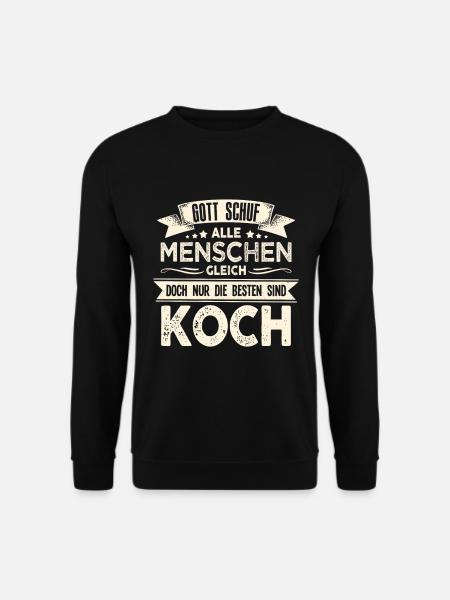 Gott schuf Köche besser Koch - Unisex Pullover - Schwarz
