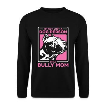 American Bully Mom Dog Owner Dog Gift - Unisex Sweatshirt - black - Front - Alina (178cm) & Michal (187cm)