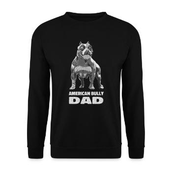 American Bully Dad Dogs Dog Owner Gift - Unisex Sweatshirt - black - Front - Alina (178cm) & Michal (187cm)