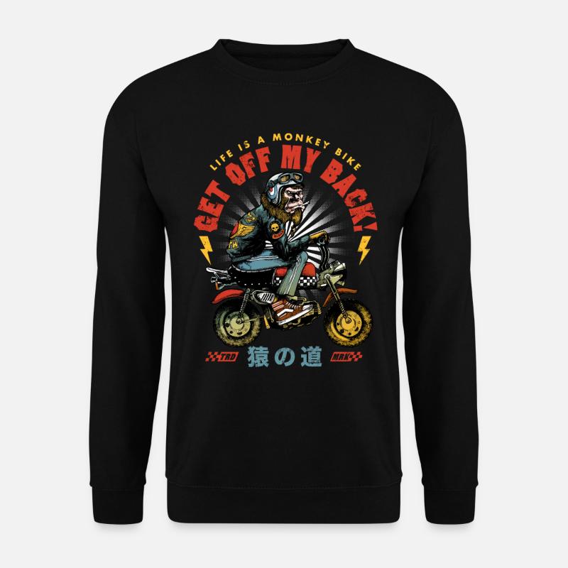 Life is a Monkey Bike - Unisex Pullover - Schwarz