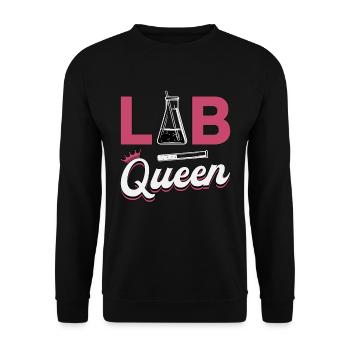 Labortechniker Labor Wissenschaft Queen Geschenk - Unisex Pullover - Schwarz - Vorne - Alina (178cm) & Michal (187cm)