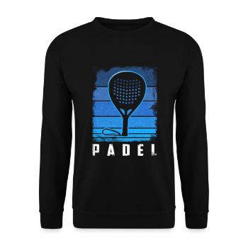 PADEL PÁDLE PADDLE TENNIS PADEL PLAYER GIFT - Unisex Sweatshirt - black - Front - Alina (178cm) & Michal (187cm)