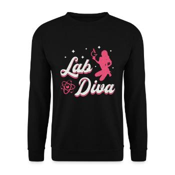 Laboratory Technician Laboratory Lab Diva Chemistry Gift - Unisex Sweatshirt - black - Front - Alina (178cm) & Michal (187cm)