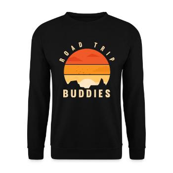 Roadtrip Friends Travelers Adventure Travel - Unisex Sweatshirt - black - Front - Alina (178cm) & Michal (187cm)