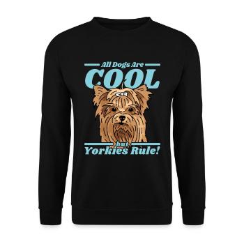 Yorkshire Terrier Yorkie propriétaire de chien cadeau - Sweat-shirt Unisexe - noir - Devant - Alina (178cm) & Michal (187cm)