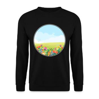 Spring Flowers Beautiful surroundings Love - Unisex Sweatshirt - black - Front - Alina (178cm) & Michal (187cm)