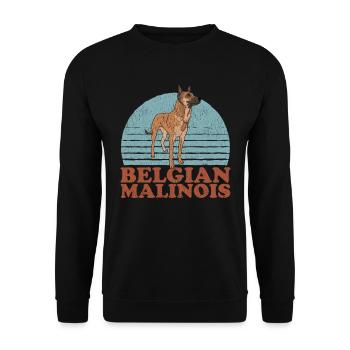 Malinois Cadeau Chien de Berger Belge - Sweat-shirt Unisexe - noir - Devant - Alina (178cm) & Michal (187cm)