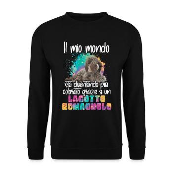 Mondo colorato Lagotto romagnolo canne - Sweat-shirt Unisexe - noir - Devant - Alina (178cm) & Michal (187cm)