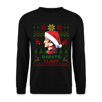 Dante Claus Christmas - Unisex Pullover - Schwarz - Vorne - Alina (178cm) & Michal (187cm)
