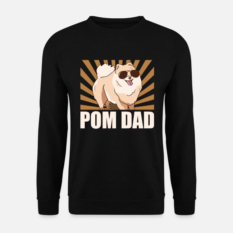 Zwergspitz Pomeranian Dad Hundebesitzer Geschenk - Unisex Pullover - Schwarz