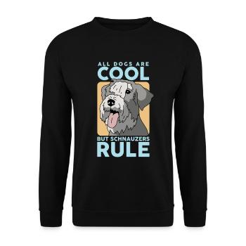 Schnauzer Chien Propriétaire de chien Propriétaire de chien Cadeau - Sweat-shirt Unisexe - noir - Devant - Alina (178cm) & Michal (187cm)
