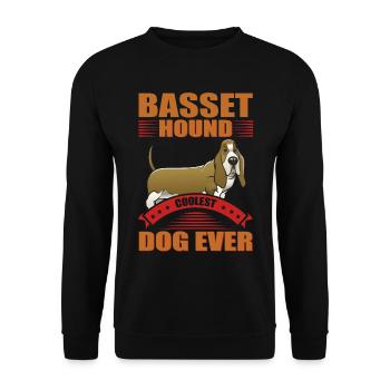 Basset Hound Dog Owner Dog Owner Gift - Unisex Sweatshirt - black - Front - Alina (178cm) & Michal (187cm)