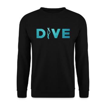 Freitauchen Apnoe Tauchen Freitaucher Geschenkidee - Unisex Pullover - Schwarz - Vorne - Alina (178cm) & Michal (187cm)