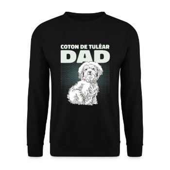 Coton de Tuléar Papa Chiens Chien Propriétaire Cadeau - Sweat-shirt Unisexe - noir - Devant - Alina (178cm) & Michal (187cm)