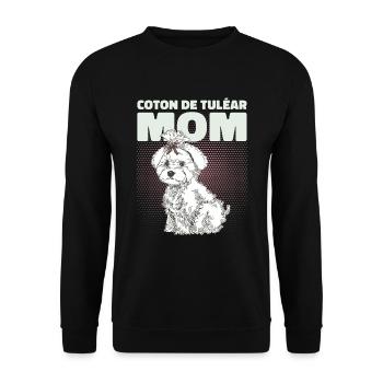 Coton de Tuléar Maman Chien Chien Propriétaire Cadeau - Sweat-shirt Unisexe - noir - Devant - Alina (178cm) & Michal (187cm)
