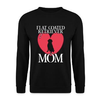 Retriever à poil plat maman chien - Sweat-shirt Unisexe - noir - Devant - Alina (178cm) & Michal (187cm)