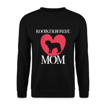 kooikerhondje maman chien - Sweat-shirt Unisexe - noir - Devant - Alina (178cm) & Michal (187cm)