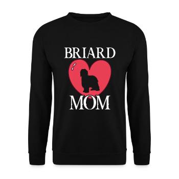 briard maman chien - Sweat-shirt Unisexe - noir - Devant - Alina (178cm) & Michal (187cm)