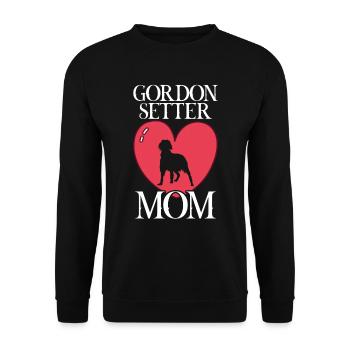 gordon setter mom dog - Unisex Sweatshirt - black - Front - Alina (178cm) & Michal (187cm)