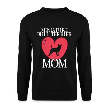 miniature bull terrier mom miniature bull terrier - Unisex Sweatshirt - black - Front - Alina (178cm) & Michal (187cm)