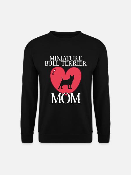 miniature bull terrier mom Miniature bullterrier - Unisex Pullover - Schwarz