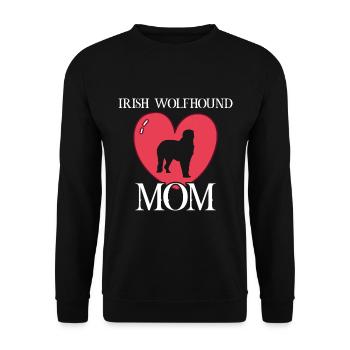irish wolfhound maman Irish wolfhound - Sweat-shirt Unisexe - noir - Devant - Alina (178cm) & Michal (187cm)