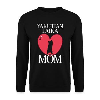yakutian laika mom Yakutskaya Laika - Unisex Sweatshirt - black - Front - Alina (178cm) & Michal (187cm)