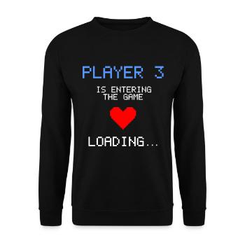 Announcement Pregnancy Gamer Pregnant Nerd - Unisex Sweatshirt - black - Front - Alina (178cm) & Michal (187cm)