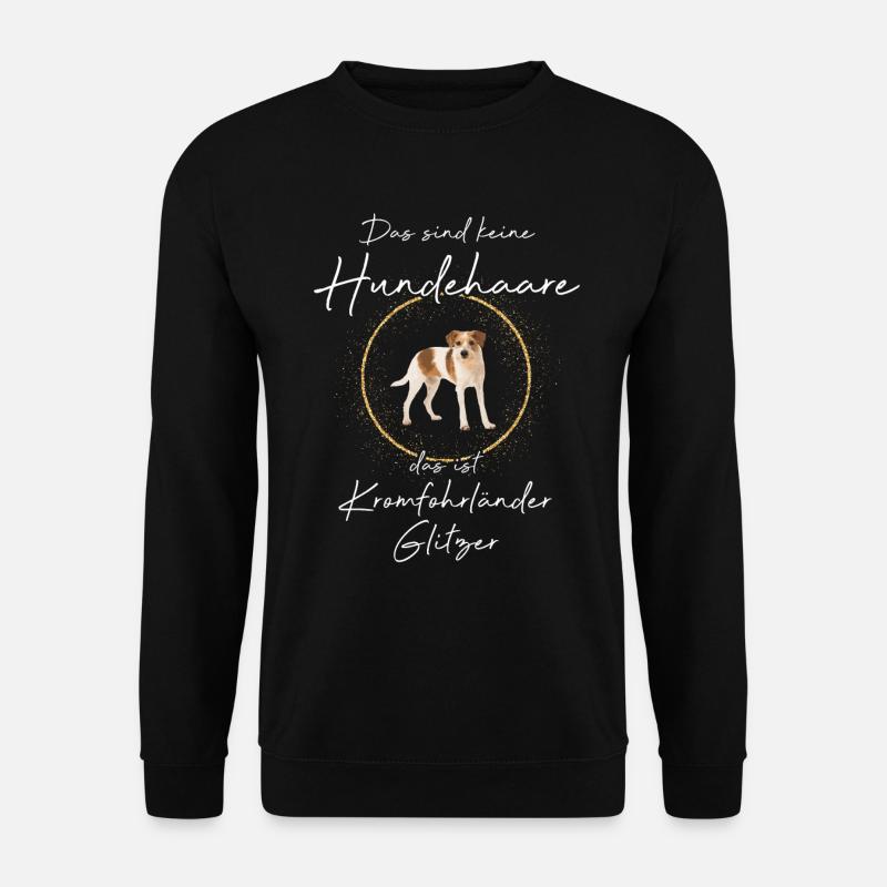 Das ist Kromfohrländer Glitzer Hund - Unisex Pullover - Schwarz