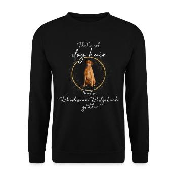 Das ist Rhodesian Ridgeback Glitzer Hund - Unisex Pullover - Schwarz - Vorne - Alina (178cm) & Michal (187cm)